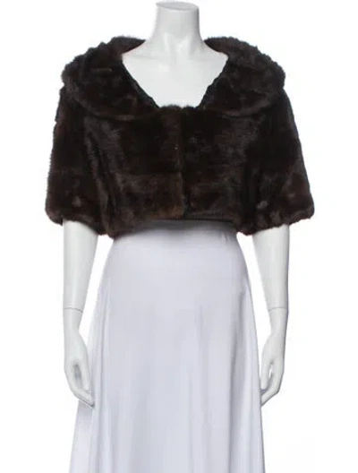 Pre-owned Fur Mink  Jacket In Brown