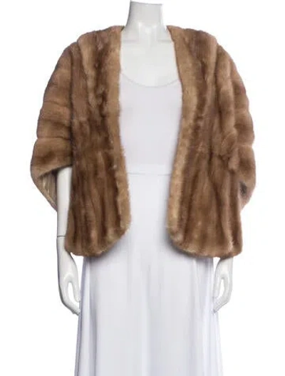 Pre-owned Fur Mink  Jacket In Brown