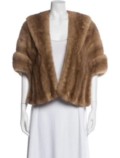 Pre-owned Fur Mink  Jacket In Brown