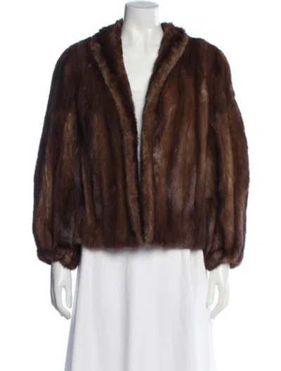 Pre-owned Fur Mink  Jacket In Brown
