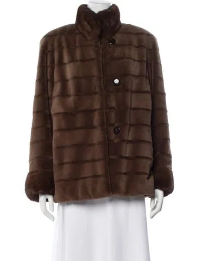 Pre-owned Fur Mink  Jacket In Brown