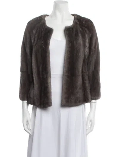Pre-owned Fur Mink  Jacket In Brown