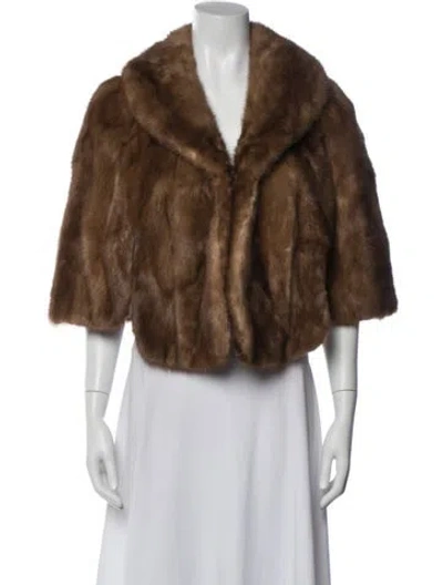 Pre-owned Fur Mink  Jacket In Brown