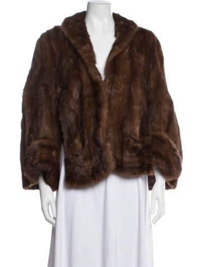 Pre-owned Fur Mink  Jacket In Brown