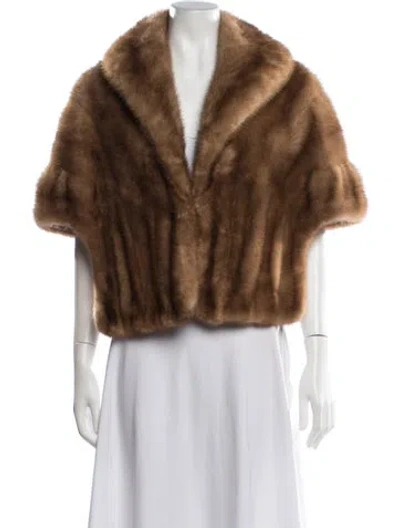 Pre-owned Fur Mink  Jacket In Brown