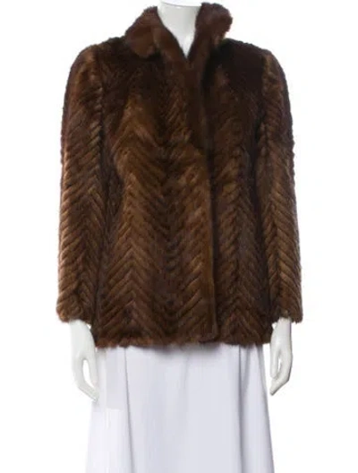 Pre-owned Fur Mink  Jacket In Brown