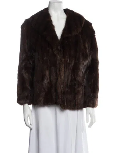 Pre-owned Fur Mink  Jacket In Brown