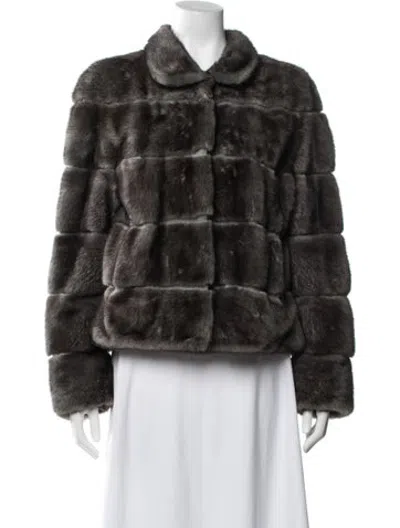 Pre-owned Fur Mink  Jacket In Brown