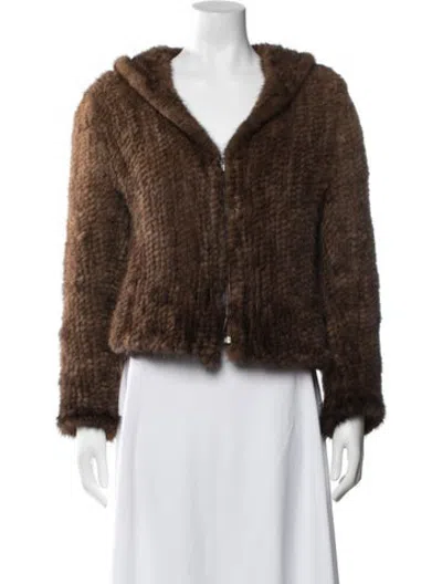 Pre-owned Fur Mink  Jacket In Brown