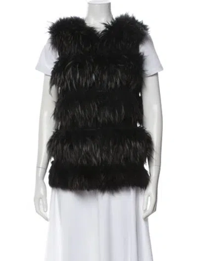 Pre-owned Fur Mink  Jacket In Grey