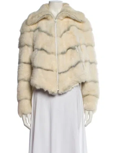 Pre-owned Fur Mink  Jacket In Neutral