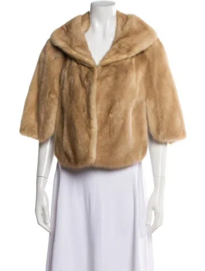 Pre-owned Fur Mink  Jacket In Neutral