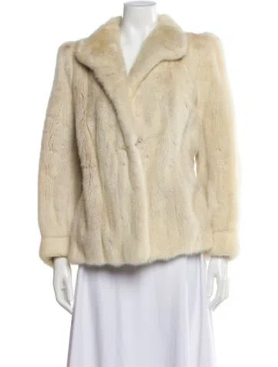 Pre-owned Fur Mink  Jacket In Neutral
