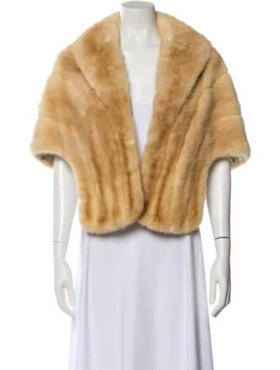 Pre-owned Fur Mink  Jacket In Neutral
