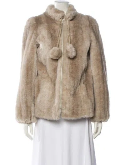 Pre-owned Fur Mink  Jacket In Neutral