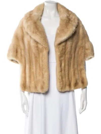 Pre-owned Fur Mink  Jacket In Neutral
