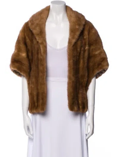Pre-owned Fur Mink  Jacket In Neutral