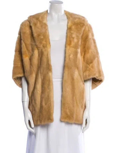 Pre-owned Fur Mink  Jacket In Neutral