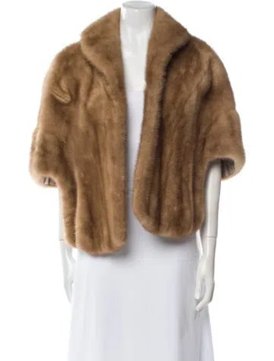 Pre-owned Fur Mink  Jacket In Neutral