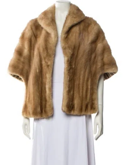 Pre-owned Fur Mink  Jacket In Neutral