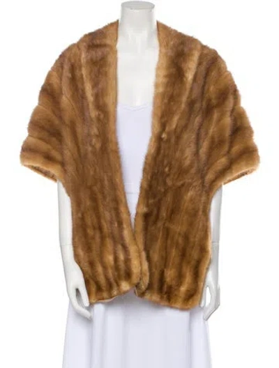 Pre-owned Fur Mink  Jacket In Neutral