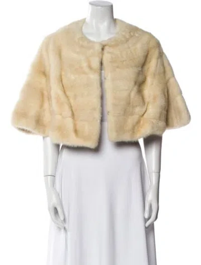 Pre-owned Fur Mink  Jacket In Neutral