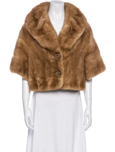 Pre-owned Fur Mink  Jacket In Neutral