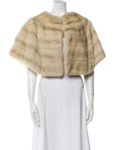 Pre-owned Fur Mink  Jacket In Neutral
