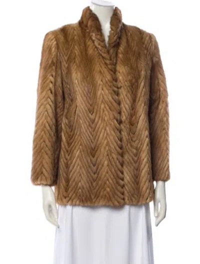 Pre-owned Fur Mink  Jacket In Neutral
