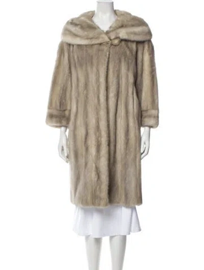 Pre-owned Fur Mink  Jacket In Neutral