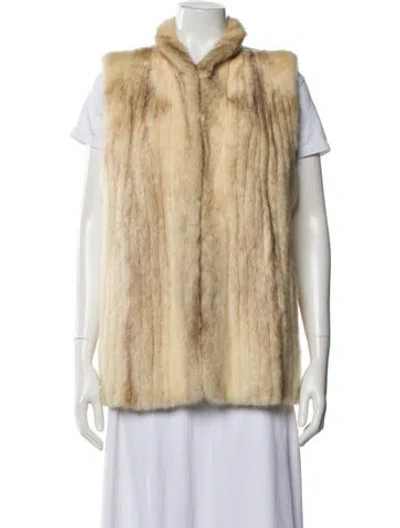 Pre-owned Fur Mink  Jacket In Neutral