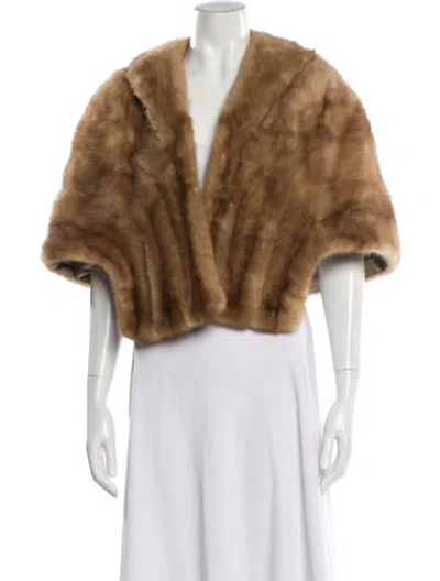 Pre-owned Fur Mink  Jacket In Neutral