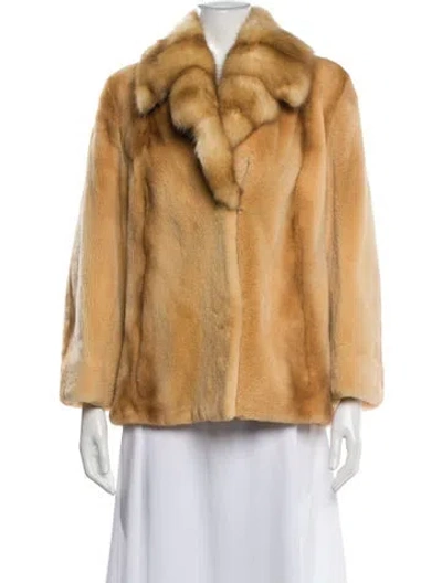 Pre-owned Fur Mink  Jacket In Neutral
