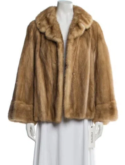 Pre-owned Fur Mink  Jacket In Neutral