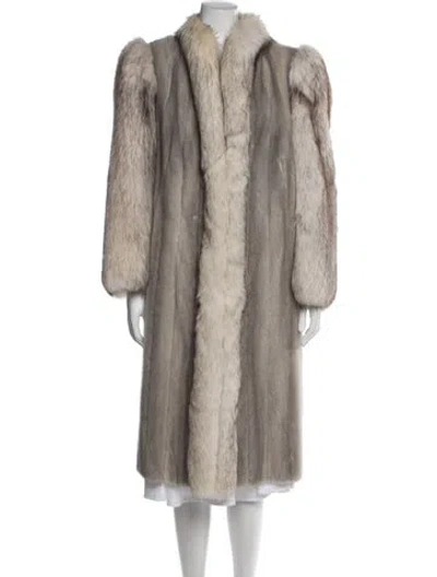 Pre-owned Fur Mink  Jacket In Neutral