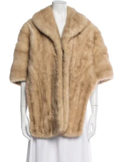 Pre-owned Fur Mink  Jacket In Neutral