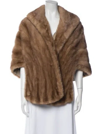 Pre-owned Fur Mink  Jacket In Neutral