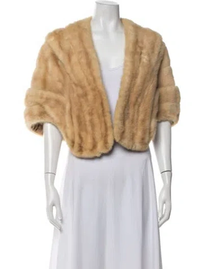 Pre-owned Fur Mink  Jacket In Neutrals