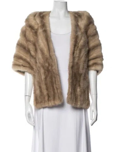 Pre-owned Fur Mink  Jacket In Neutrals
