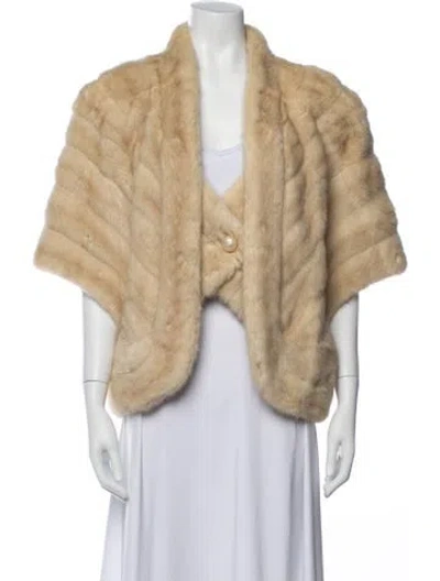 Pre-owned Fur Mink  Jacket In Neutrals