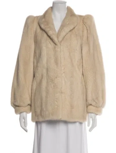 Pre-owned Fur Mink  Jacket In Neutrals