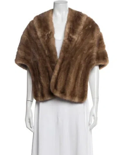 Pre-owned Fur Mink  Jacket In Neutrals