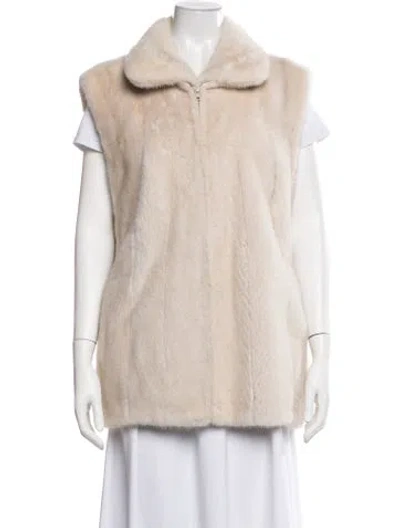 Pre-owned Fur Mink  Jacket In Neutrals