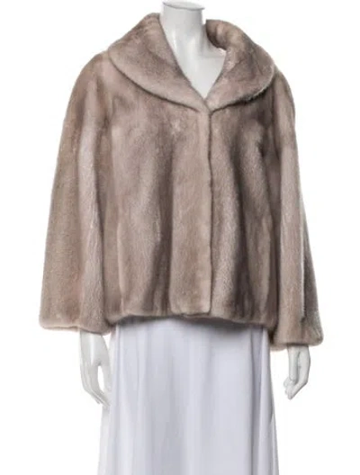 Pre-owned Fur Mink  Jacket In Neutrals