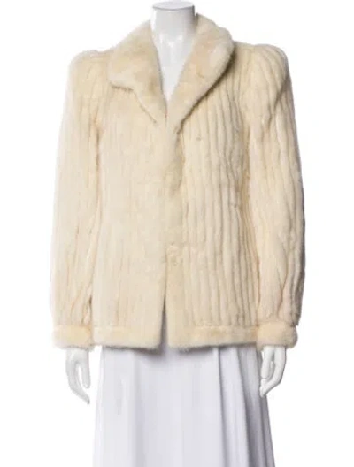 Pre-owned Fur Mink  Jacket In Neutrals