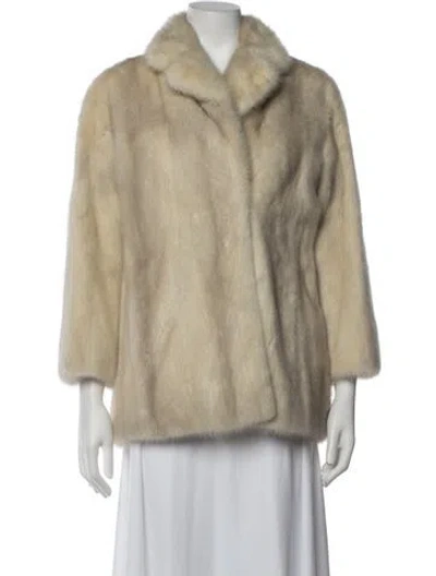 Pre-owned Fur Mink  Jacket In Neutrals
