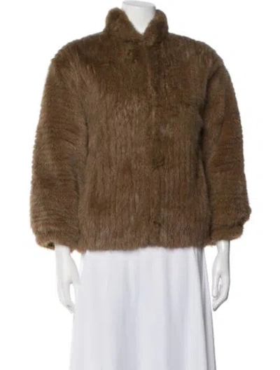 Pre-owned Fur Mink  Jacket In Neutrals