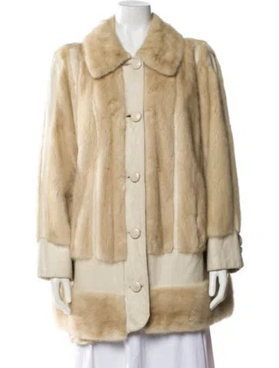 Pre-owned Fur Mink  Jacket In Neutrals