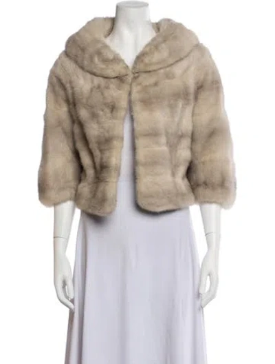 Pre-owned Fur Mink  Jacket In Neutrals