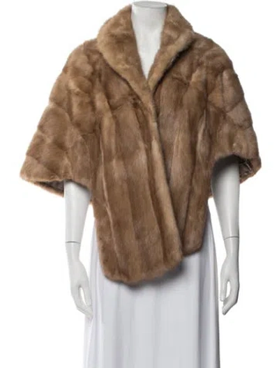 Pre-owned Fur Mink  Jacket In Neutrals